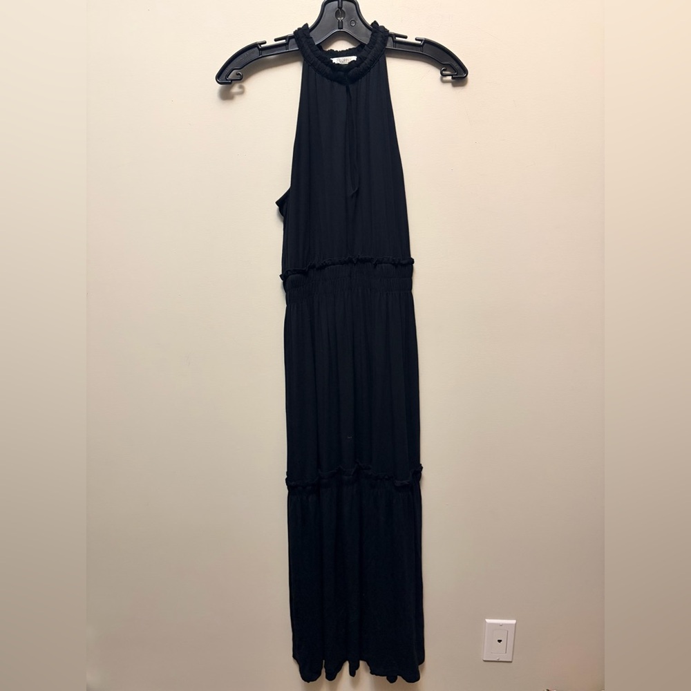 Z SUPPLY Black Halter Key Hole Chest Maxi Dress - Picture 2 of 8